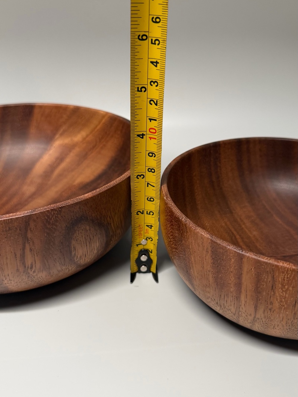Handcrafted Wooden Serving Bowls - Warm Brown Set - Picture 5 of 5
